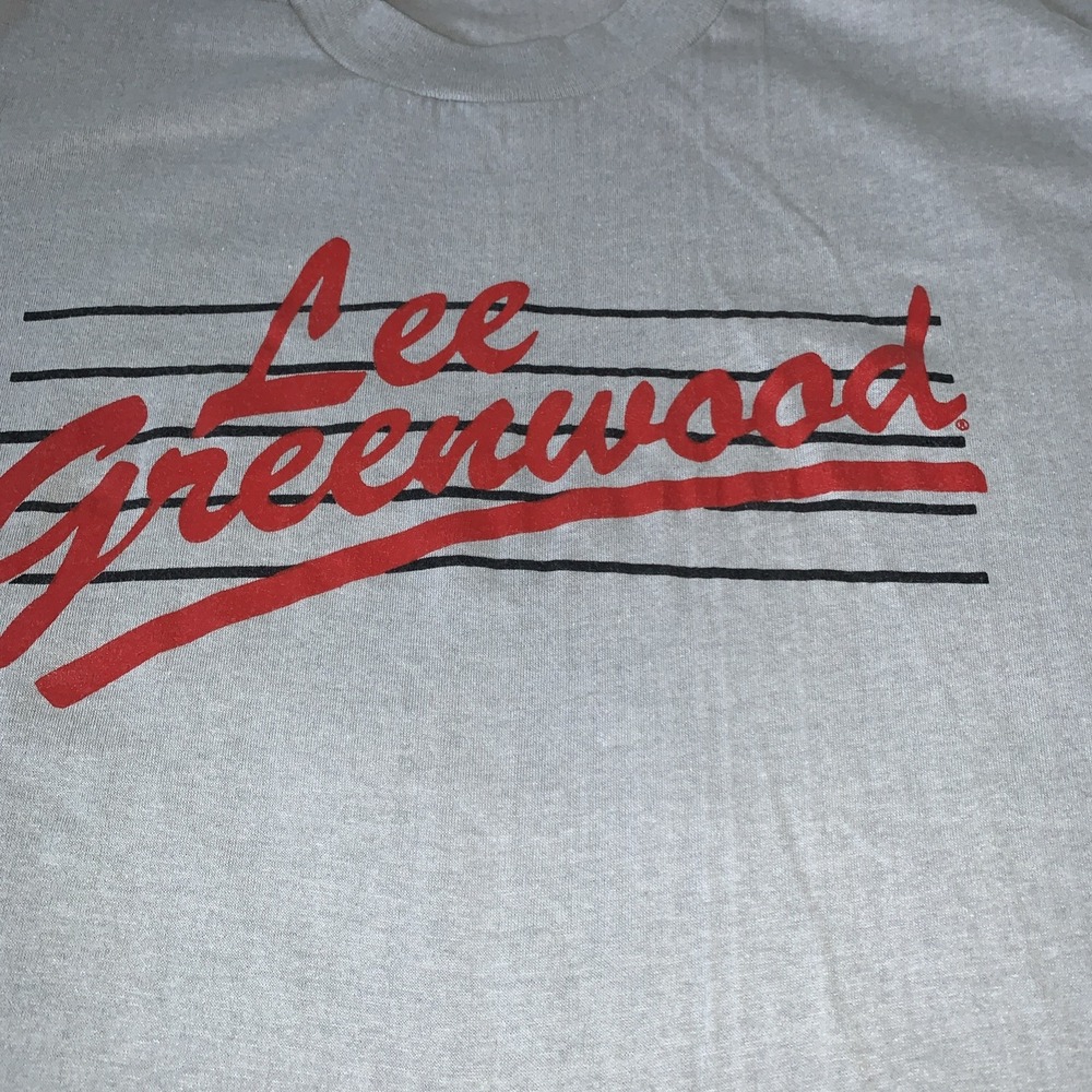 Vintage Lee Greenwood Country Music Single Stitch T Shirt M/L Tour God Bless USA - Picture 3 of 7